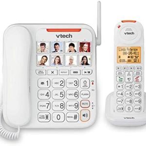 Vtech SN5147 Amplified Corded/Cordless Home Phone Answering System Big Buttons